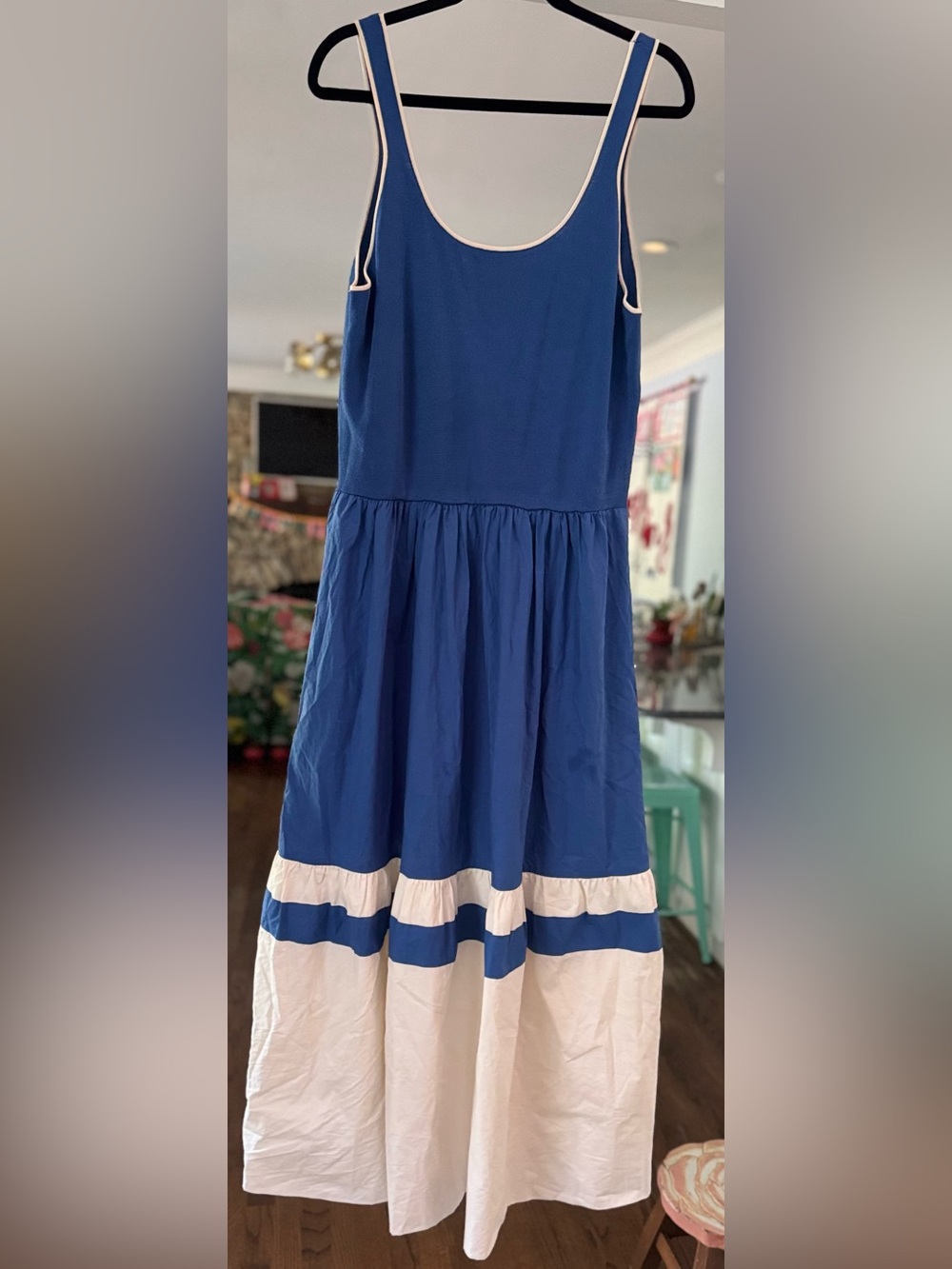 Tuckernuck Mitchell Dress Cobalt Blue Sleeveless Colorblock